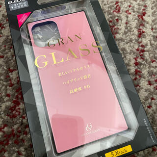 アップル(Apple)のiPhone11proハイブリッドガラスケース ピンク(iPhoneケース)