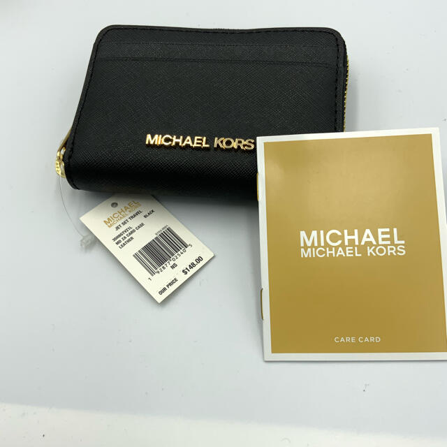 Michael Kors(マイケルコース)の【新品】MICHAEL KORS カードケース ブラック レディースのファッション小物(名刺入れ/定期入れ)の商品写真