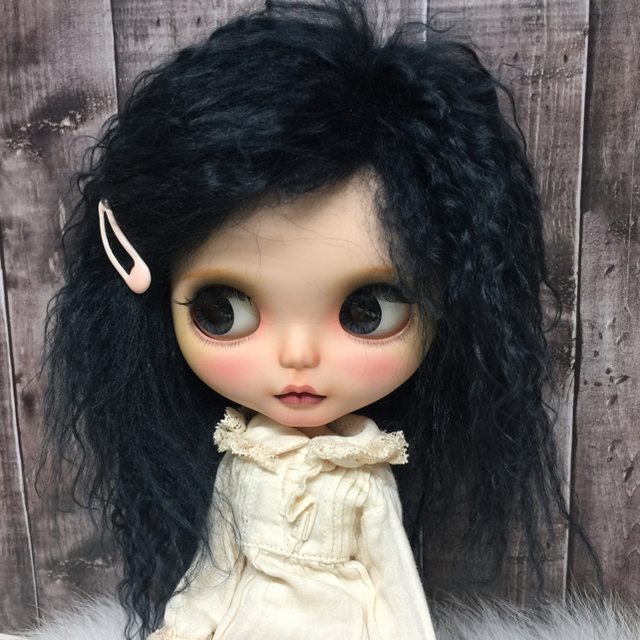 blythe_w-146インディゴ✨チベットラムフルスキンウィッグ