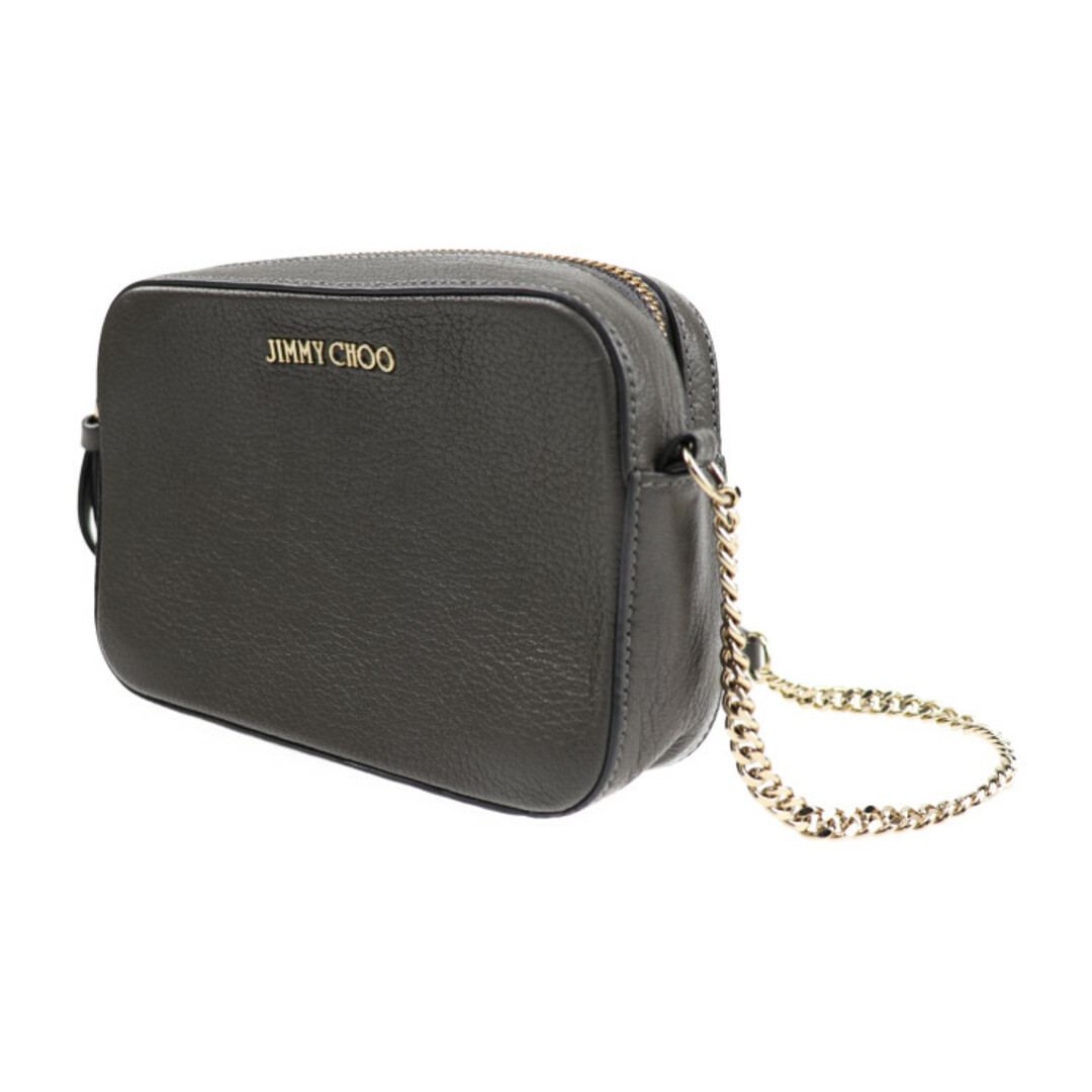 JIMMY CHOO ジミーチュウ ショルダーバッグ レザー 黒 チェーン