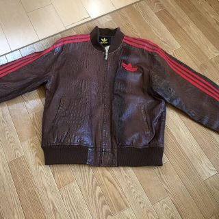 90s adidas レザーコート レザージャケット 激レア襟の幅は天巾のことでしょうか