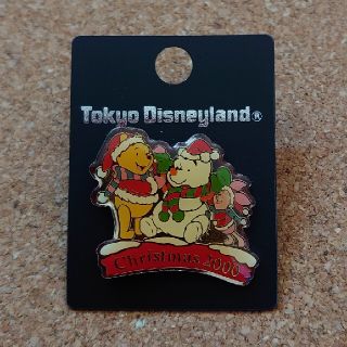 クマノプーサン(くまのプーさん)のＴＤＬ　ディズニー　ピンバッジ　くまのプーさん　ピグレット　クリスマス2000(バッジ/ピンバッジ)