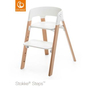 ストッケ(Stokke)のストッケ　ステップス　チェア　ホワイト ×ナチュラル(ダイニングチェア)