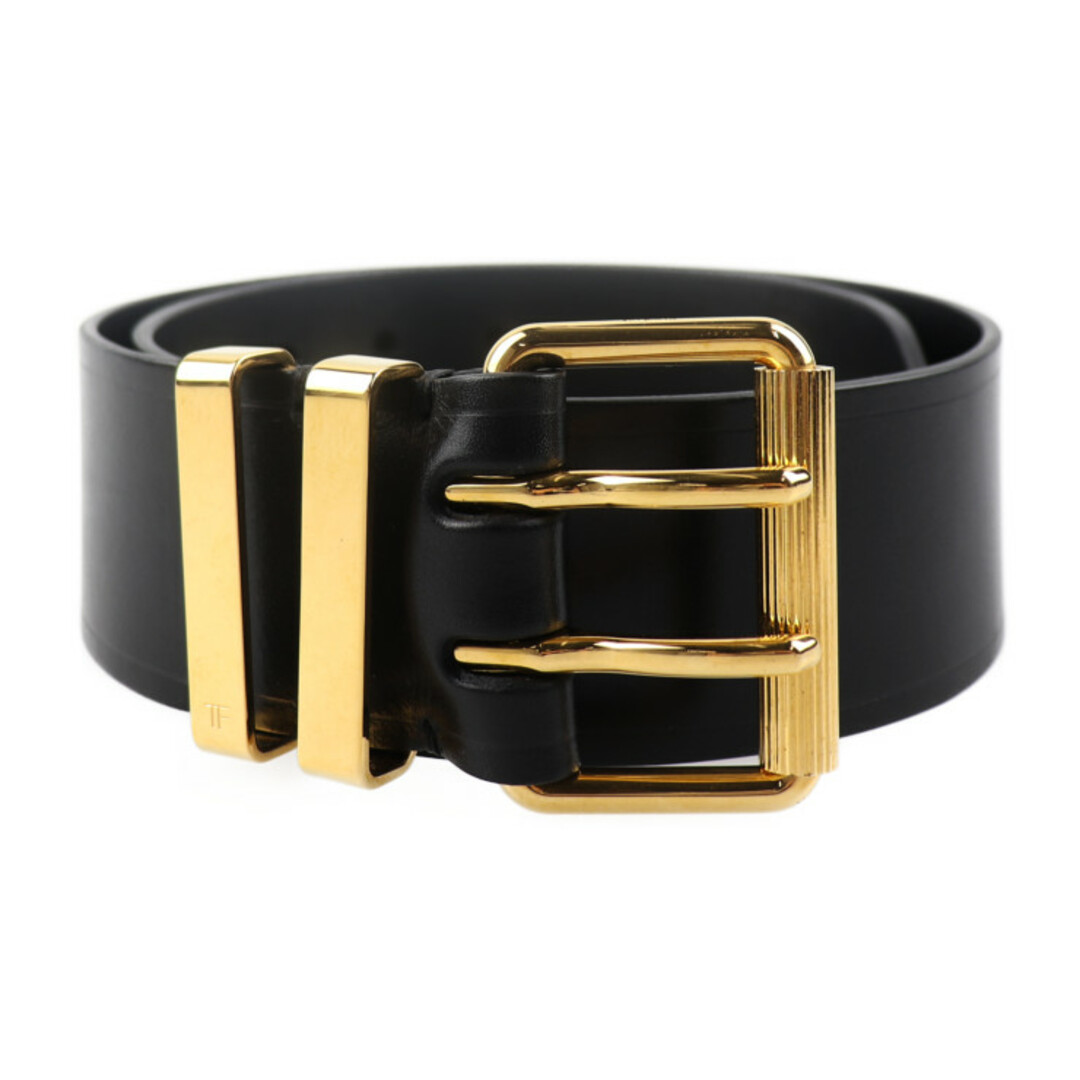 TOM FORD トムフォード ベルト レザー ブラック ゴールド金具