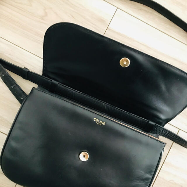 celine - CELINE セリーヌ ヴィンテージ ショルダーバッグ 黒の通販 by