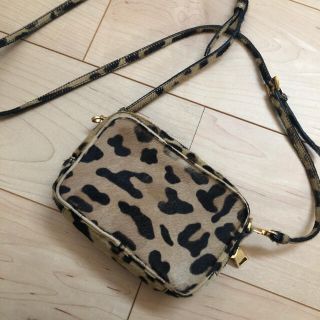 PRADA - PRADAプラダレオパードハラコショルダーバッグミニポシェット