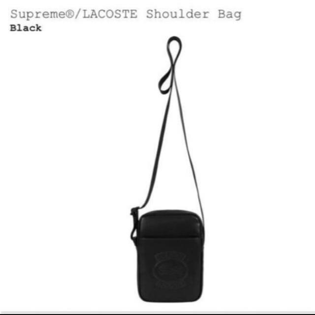 supreme lacoste shoulder bag 黒 - ショルダーバッグ