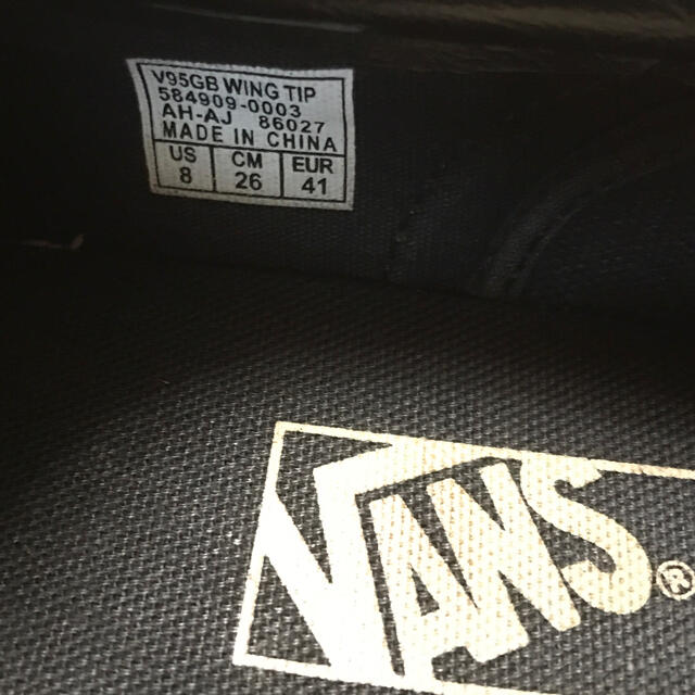 VANS(ヴァンズ)のVANS  ウイングチップ　レザー メンズの靴/シューズ(スニーカー)の商品写真