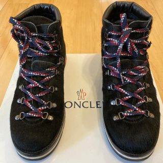 モンクレール(MONCLER)の美品 MONCLER ハラコマウンテンブーツ 29cm 黒(スニーカー)