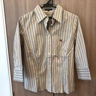 バーバリー(BURBERRY)のBurberry London バーバリーロンドン　ストライプワイシャツ　七分袖(シャツ/ブラウス(長袖/七分))