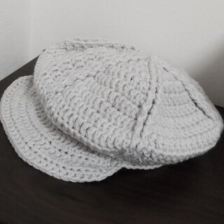 手編み キャスケット帽(帽子)