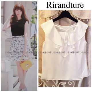 リランドチュール(Rirandture)の15SS バックリボンフリルブラウス(シャツ/ブラウス(半袖/袖なし))