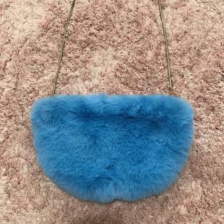 ザラ(ZARA)のザラ　水色ファーショルダーバッグ(ショルダーバッグ)