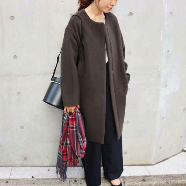 IENA ラムウールコート ブラウン ロングコート