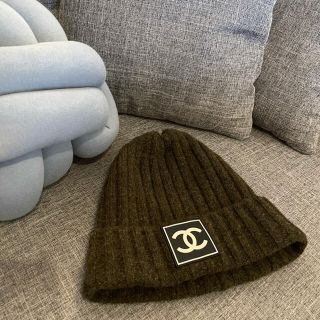 シャネル(CHANEL)の週末値下げ！【美品】CHANELロゴニット帽(ニット帽/ビーニー)