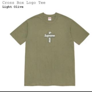 シュプリーム(Supreme)のsupreme cross box logo Tee light olive(Tシャツ/カットソー(半袖/袖なし))