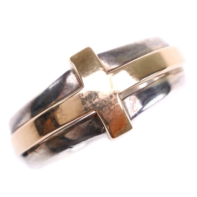 4℃(ヨンドシー)の【4℃】ヨンドシー クロス K18イエローゴールド×シルバー925 8号 レディース リング・指輪 レディースのアクセサリー(リング(指輪))の商品写真