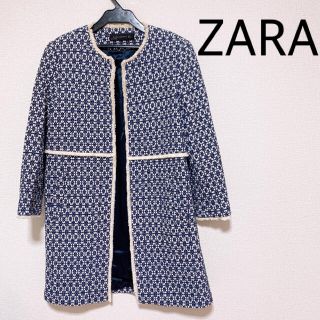 ザラ(ZARA)の美品◎ ZARA WOMEN ザラウーマン　ツイードコート　ジャケット(ノーカラージャケット)