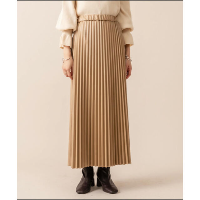 mystic(ミスティック)の[mline] WEB限定 フェイクレザープリーツスカート レディースのスカート(ロングスカート)の商品写真
