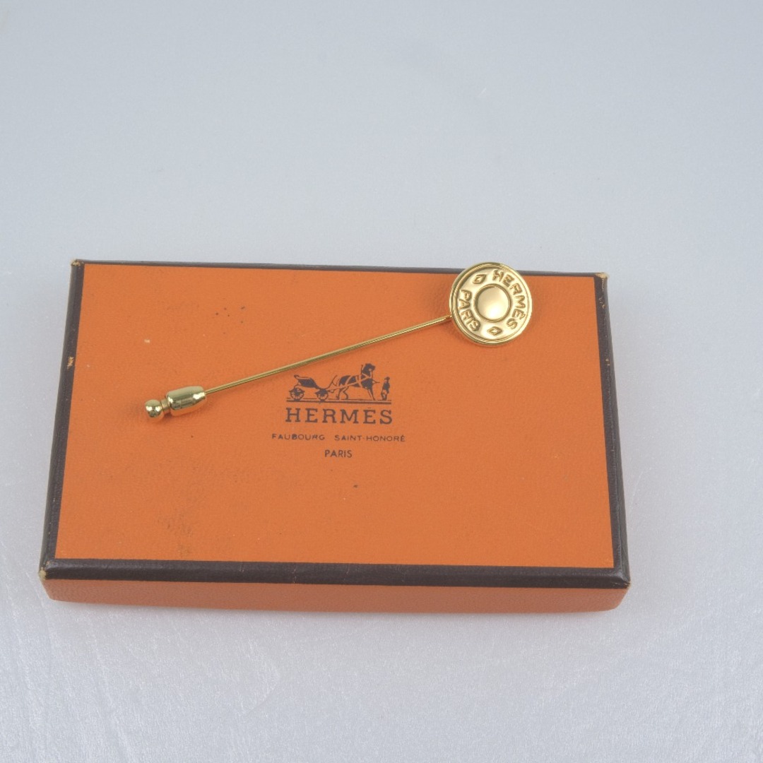 HERMES】エルメス セリエ ピンブローチ 金メッキ ゴールド 約3.0 HERMES】エルメス セリエ ピンブローチ 金メッキ ゴールド 約3.0
