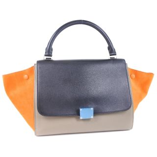 セリーヌ(celine)の【CELINE】セリーヌ トラペーズ 2WAYバッグ カーフ×スウェード ブラック レディース ハンドバッグ(ハンドバッグ)