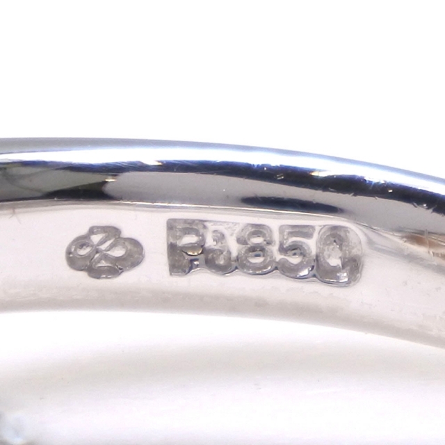 真珠9.5 ｍｍ Pt850プラチナ×パール×ダイヤモンド 9.5号 パールホワイト D0.08 レディース リング・指輪 3