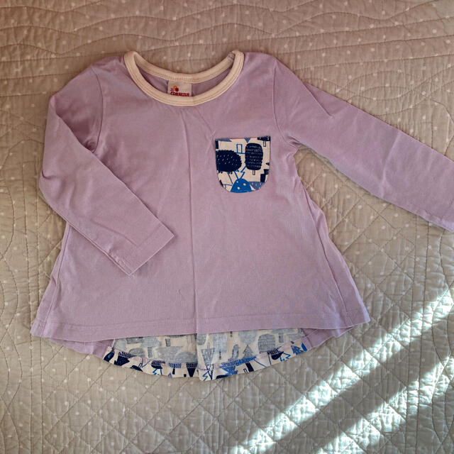 切り替え長袖　トップス　ロンT 95 キッズ/ベビー/マタニティのキッズ服女の子用(90cm~)(Tシャツ/カットソー)の商品写真