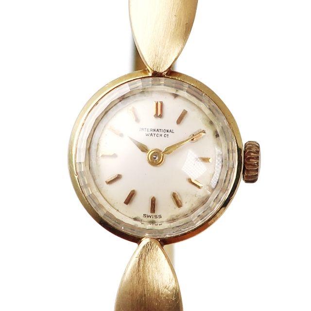 IWC - 【IWC】インターナショナルウォッチカンパニー cal.431 K18イエローゴールド 手巻き レディース シルバー文字盤 腕時計
