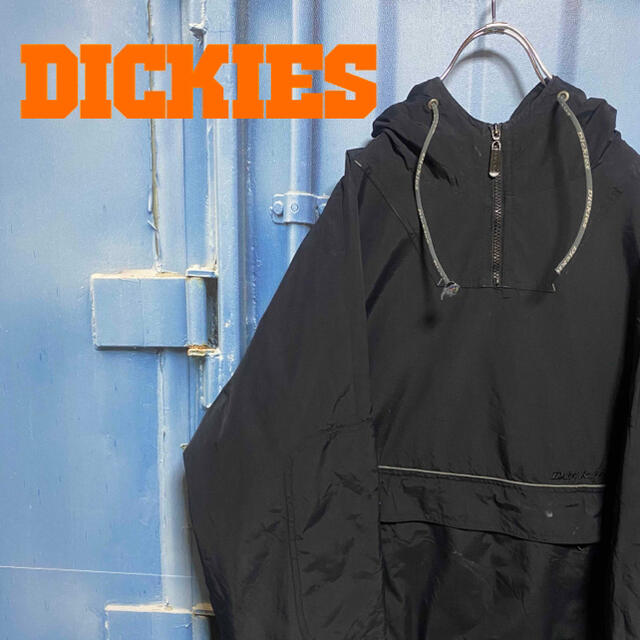 Dickies(ディッキーズ)のDickies アノラックパーカー ハーフジップジャケット ゆるだぼ 刺繍 古着 メンズのジャケット/アウター(ナイロンジャケット)の商品写真