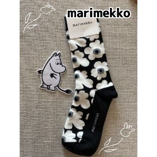 マリメッコ(marimekko)の○新品○  マリメッコ  ソックス  ブラック×ホワイト  おまけ付き(ソックス)