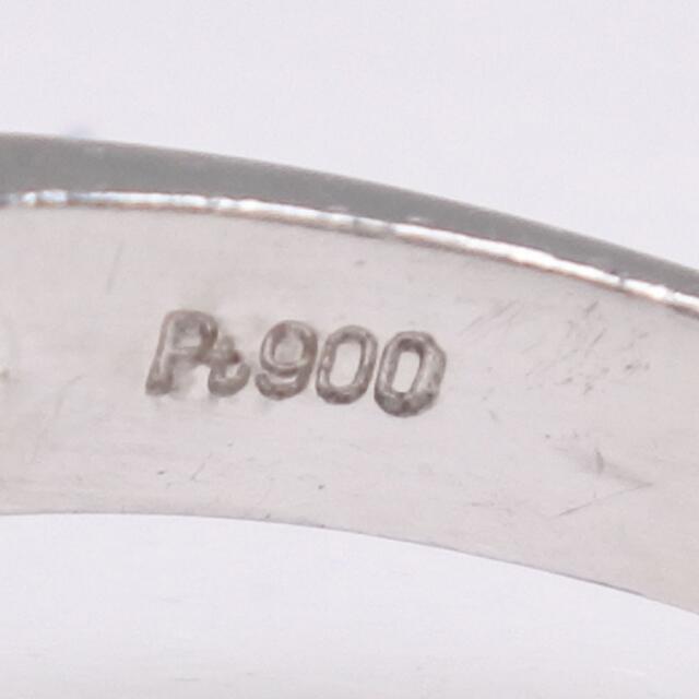 Pt900プラチナ×エメラルド×ダイヤモンド 13号 E0.55 D0.28 レディース リング・指輪 3