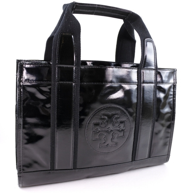 【Tory Burch】トリーバーチ エナメル 黒 レディース ハンドバッグ