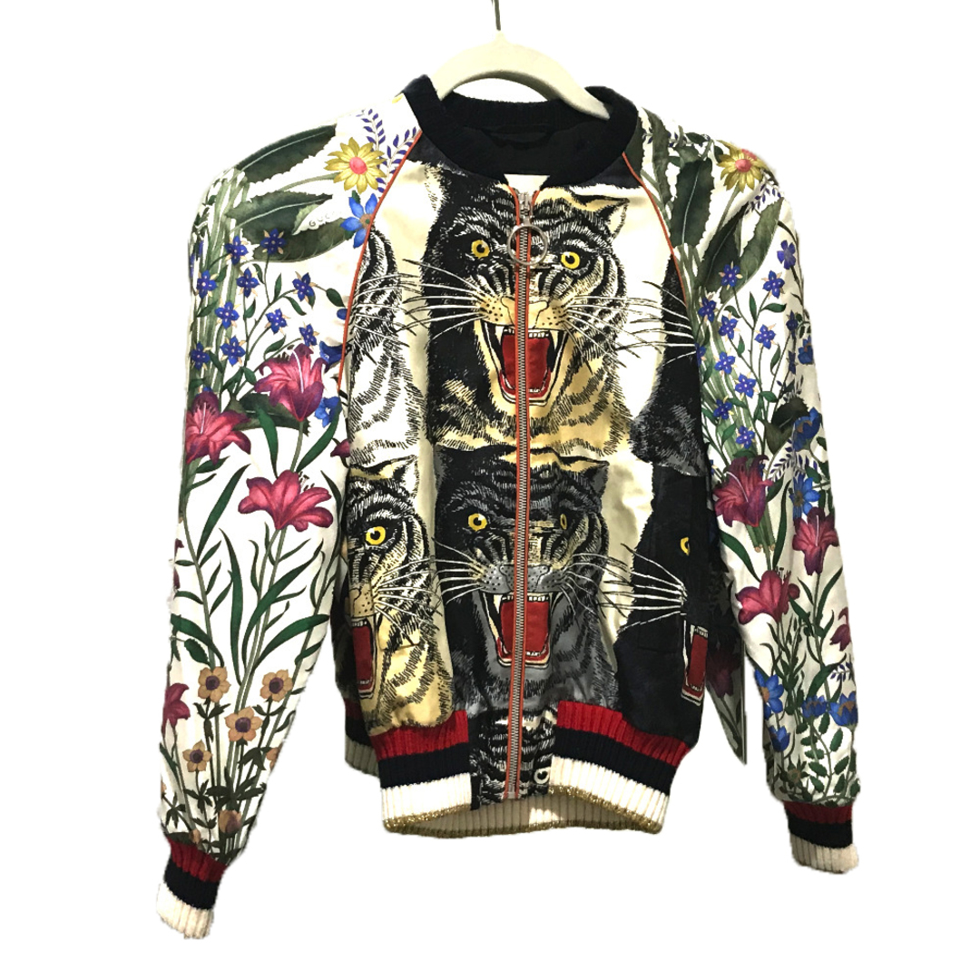 最新の激安 GUCCI グッチ - Gucci ボンバージャケット ホワイト×マルチ