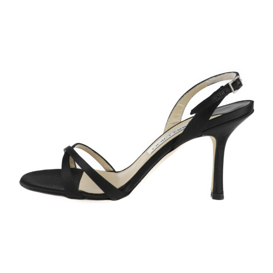 JIMMY CHOO ジミーチュウ サンダル サテン レザー ラインストーン