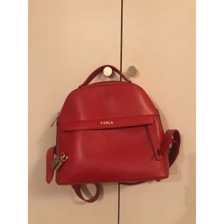 フルラ(Furla)のフルラ　リュック　赤　ルビー　レザー (リュック/バックパック)