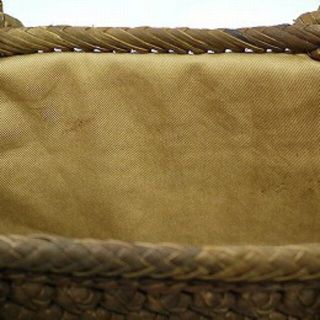 まないよう╪ 最高級 六角花模様 華扇紋様 二番皮 かごバッグ 内布