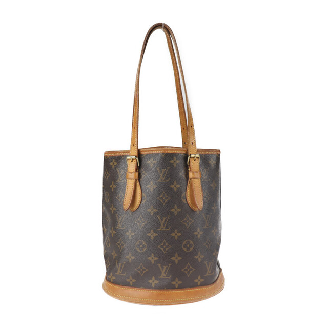 LOUIS VUITTON ルイ ヴィトン モノグラム バケットPM トートバッグ M42238 モノグラムキャンバス   ブラウン    ビトン 【本物保証】中古内側