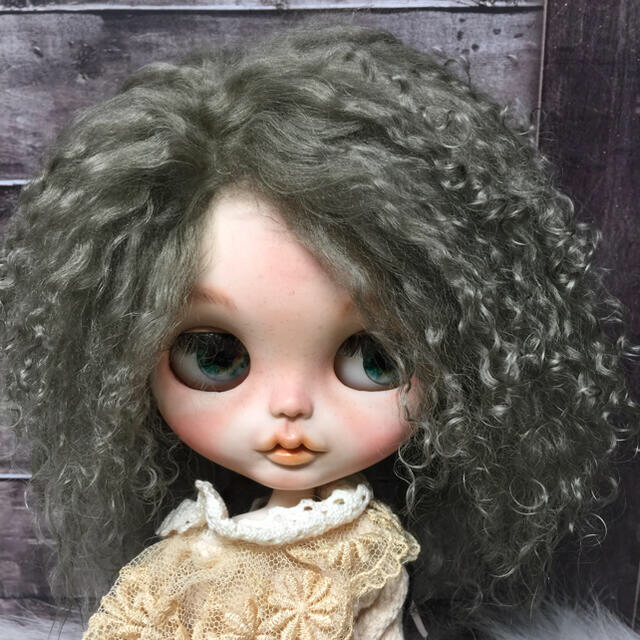 blythe_w-146インディゴ✨チベットラムフルスキンウィッグ