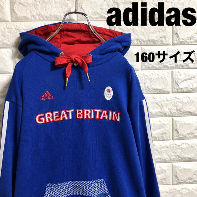 adidas(アディダス)のアディダス　プルオーバーパーカー　ロンドンオリンピック　キッズ160サイズ相当 キッズ/ベビー/マタニティのキッズ服男の子用(90cm~)(ジャケット/上着)の商品写真