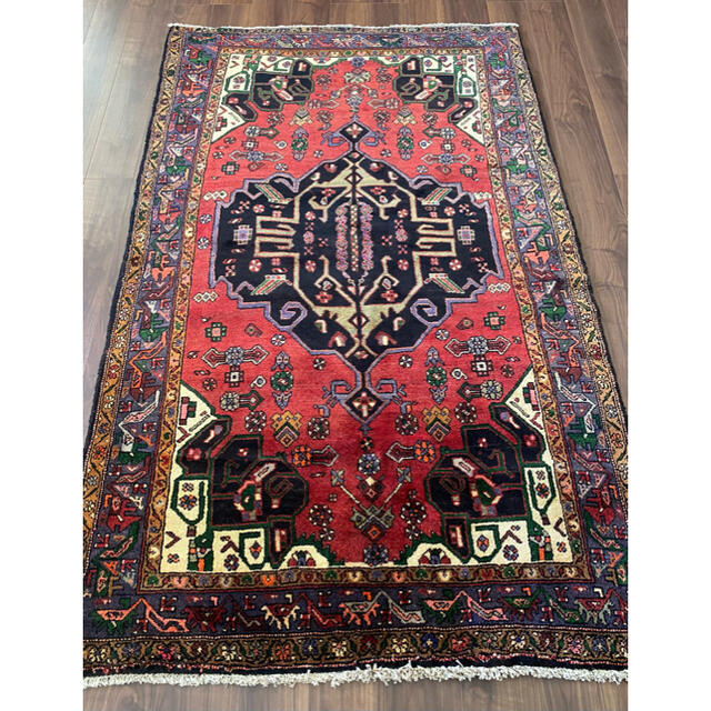ヴィンテージ アフサール/シルジャン トライバルラグ 211×132cm