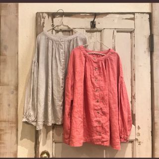 ネストローブ(nest Robe)のネストローブ リネンブラウス ピンク(シャツ/ブラウス(長袖/七分))