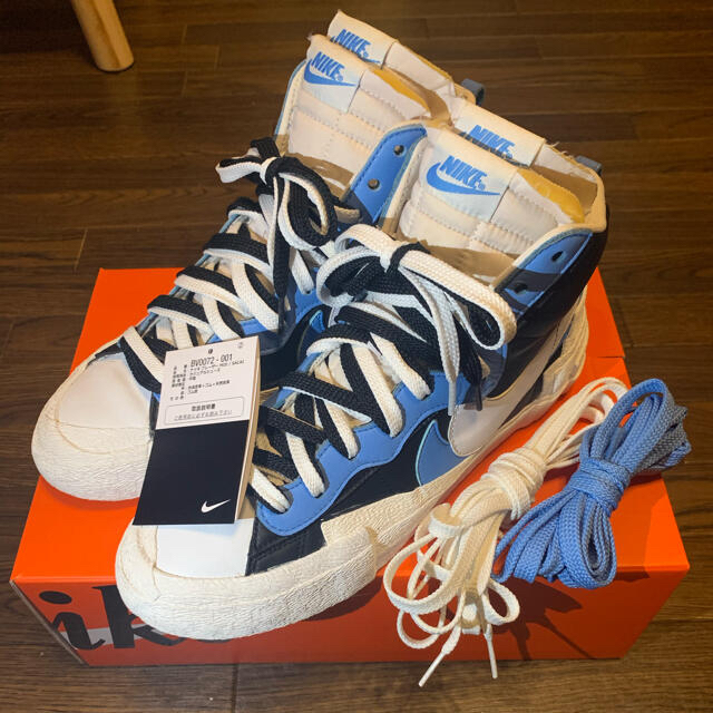 sacai x nike blazer mid university blue