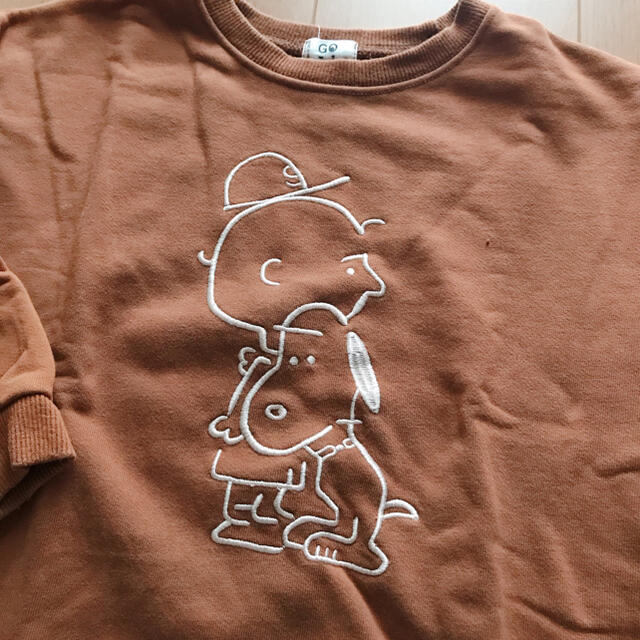 SNOOPY(スヌーピー)のスヌーピー チャーリーブラウン トレーナー ブラウン  キッズ/ベビー/マタニティのキッズ服女の子用(90cm~)(ニット)の商品写真