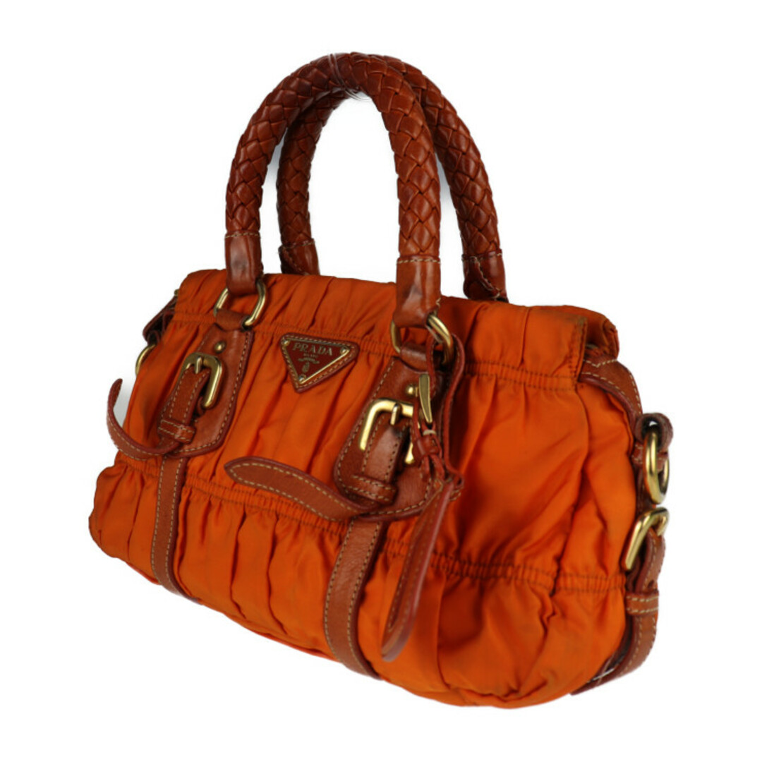 PRADA プラダ ショルダーバッグ BN1388 ナイロン レザー オレンジ