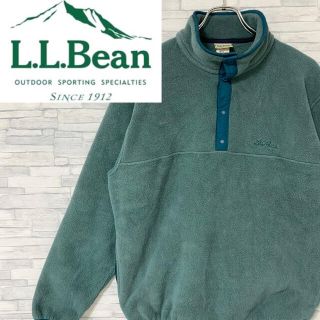 エルエルビーン(L.L.Bean)の【希少カラー】USA製エルエルビーン ハーフボタンフリース　スナップT グリーン(その他)