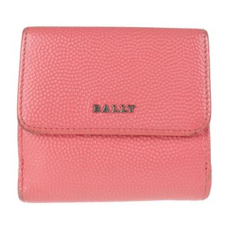 バリー(Bally)のBALLY バリー  財布 三つ折り財布  レザー   ピンク系 シルバー金具  コンパクト 【本物保証】(財布)