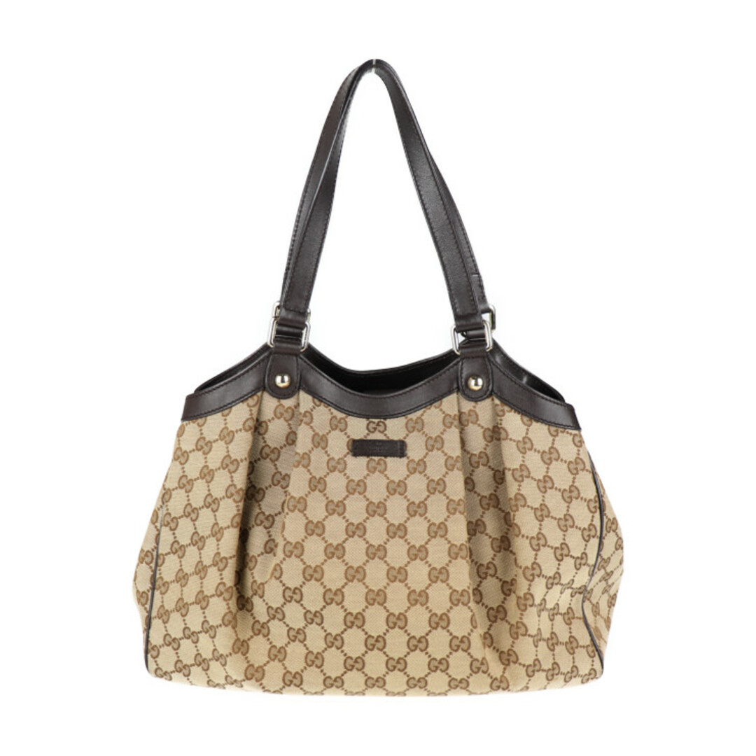 Gucci(グッチ)のGUCCI グッチ GGキャンバス  トートバッグ 388919 キャンバス   ベージュ ブラウン   【本物保証】 レディースのバッグ(トートバッグ)の商品写真