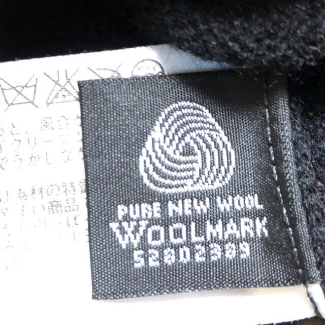 古着 ラムウール カーディガン cardigan ブラック 黒 wool100% メンズのトップス(カーディガン)の商品写真