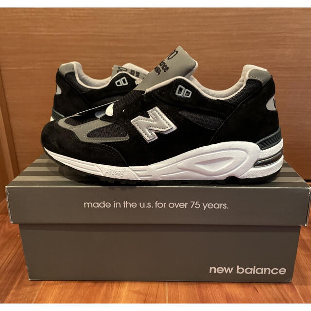 25.5cm new balance M990v2 black