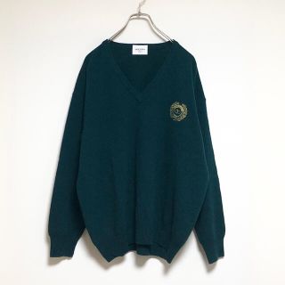 ヴァレンティノ(VALENTINO)のVALENTINO Knit school  knit green vneck(ニット/セーター)